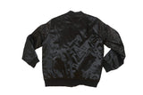 First Priority Music- Black Satin Bomber Jacket - firstprioritymusic