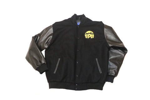 First Priority Music- Limited Edition Varsity Jacket with Black Leather Sleeve - firstprioritymusic