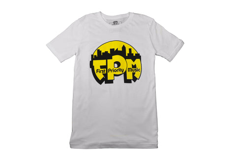 First Priority Music-  Authentic Logo Tee Short Sleeve White - firstprioritymusic